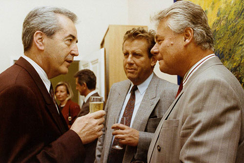 Bild von Alois Mock und Wolfgang Blasch 1991